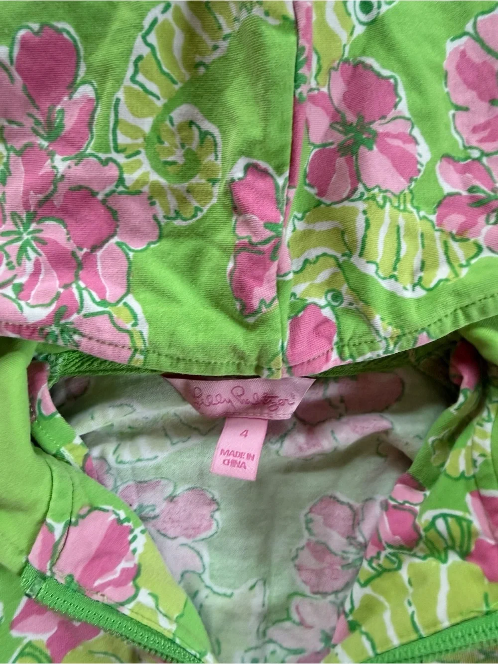 LILLY PULITZER VGUC Colorful Tropical Print Full Zip Hoodie